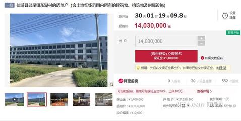 仙游一價值1700多萬元的工廠面臨查封拍賣，房地產評估揭示潛在價值